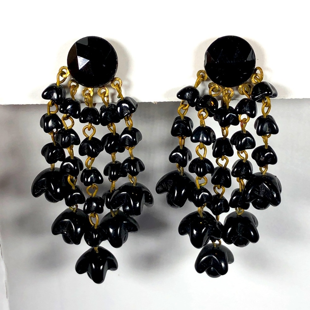 Western Germany Screw Back Dangle Earrings